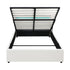 Oikiture Bed Frame RGB LED Double Size Gas Lift Storage Base White-Bed Frames-PEROZ Accessories