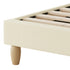 Oikiture Bed Frame Double Size Arched Beds Platform Beige Fabric-Bed Frames-PEROZ Accessories