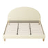 Oikiture Bed Frame King Size Arched Beds Platform Beige Fabric-Bed Frames-PEROZ Accessories