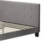 Oikiture Bed Frame Double Size Wooden Fabric Grey-Bed Frames-PEROZ Accessories