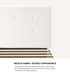 Oikiture Bed Frame Single Size White Boucle-Bed Frames-PEROZ Accessories
