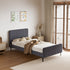 Oikiture Bed Frame King Single Beds Platform Velvet Fabric Grey-Bed Frames-PEROZ Accessories