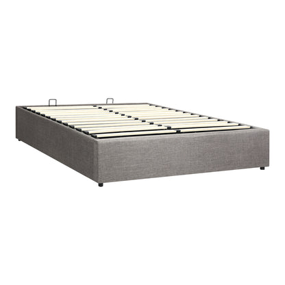Oikiture Double Bed Frame Mattress Base with Lift Gas Beige-Bed Frames-PEROZ Accessories