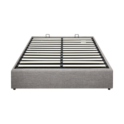 Oikiture Double Bed Frame Mattress Base with Lift Gas Beige-Bed Frames-PEROZ Accessories