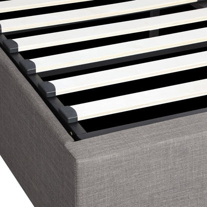 Oikiture King Single Bed Frame Mattress Base with Lift Gas Beige-Bed Frames-PEROZ Accessories