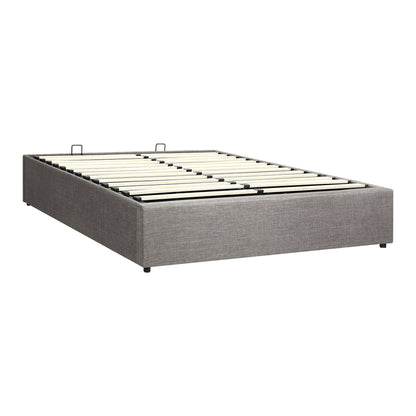 Oikiture Queen Bed Frame Mattress Base with Lift Gas Beige-Bed Frames-PEROZ Accessories