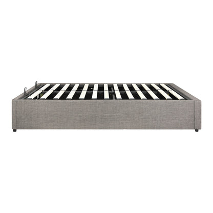 Oikiture Queen Bed Frame Mattress Base with Lift Gas Beige-Bed Frames-PEROZ Accessories