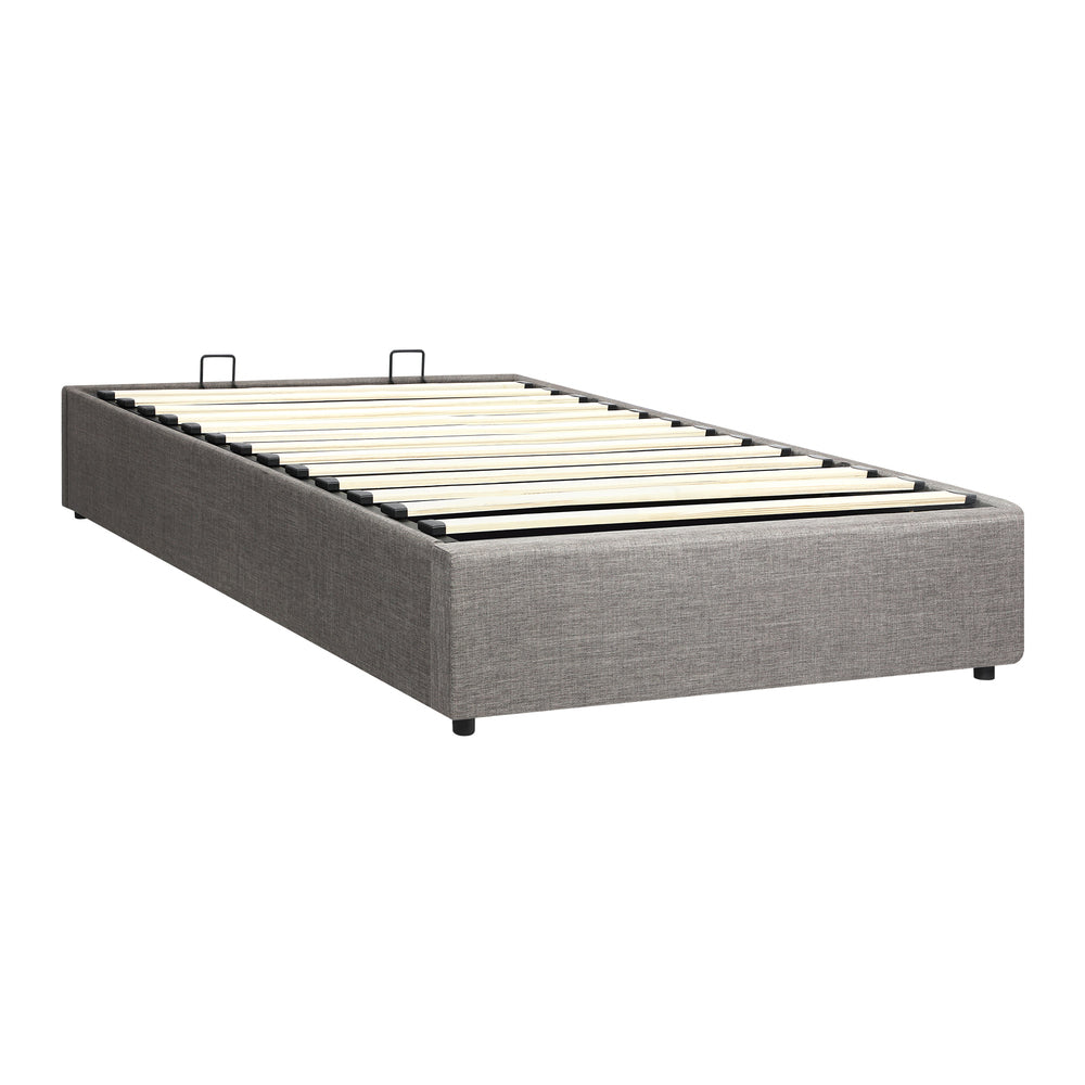 Oikiture Bed Frame Single Size Gas Lift Base With Storage-Bed Frame-PEROZ Accessories