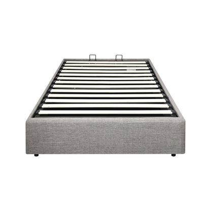 Oikiture Bed Frame Single Size Gas Lift Base With Storage-Bed Frame-PEROZ Accessories