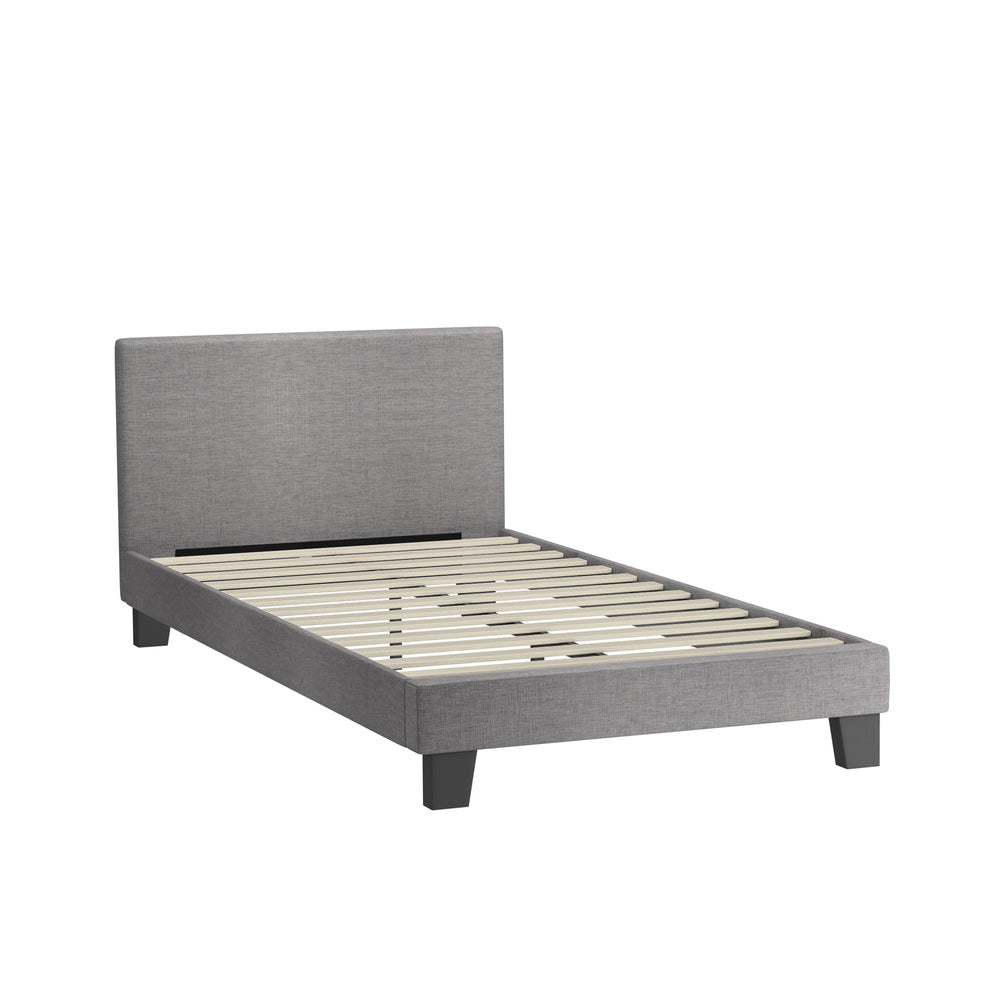 Oikiture Bed Frame King Single Size Mattress Base Platform Wooden Slats Fabric-Bed Frames-PEROZ Accessories