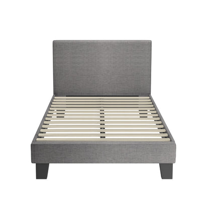 Oikiture Bed Frame King Single Size Mattress Base Platform Wooden Slats Fabric-Bed Frames-PEROZ Accessories