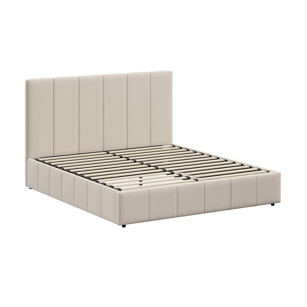 Oikiture Bed Frame Double Size Gas Lift Storage Base VISH-Bed Frame-PEROZ Accessories