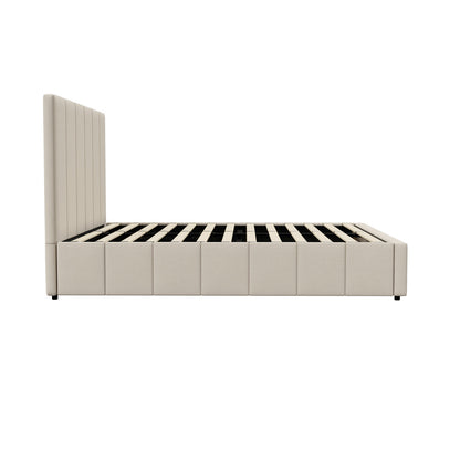 Oikiture Bed Frame Double Size Gas Lift Storage Base VISH-Bed Frame-PEROZ Accessories