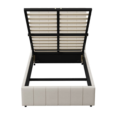 Oikiture Bed Frame King Single Gas Lift Storage Base VISH-Bed Frame-PEROZ Accessories