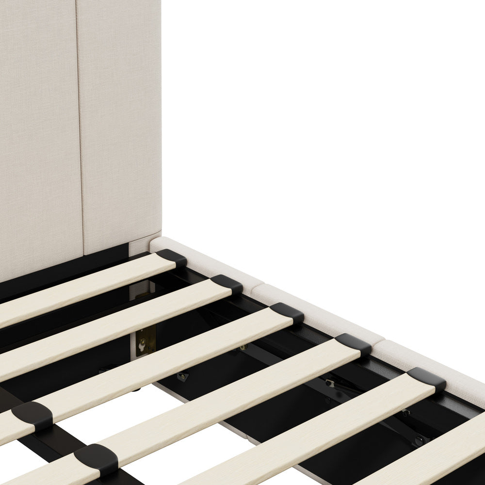 Oikiture Bed Frame King Single Gas Lift Storage Base VISH-Bed Frame-PEROZ Accessories