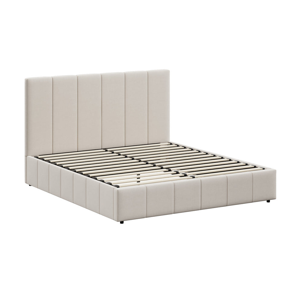 Oikiture Bed Frame Queen Size Gas Lift Storage Base VISH-Bed Frame-PEROZ Accessories