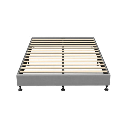 Oikiture Bed Frame Double Size Bed Base Platform Grey-Bed Frames-PEROZ Accessories