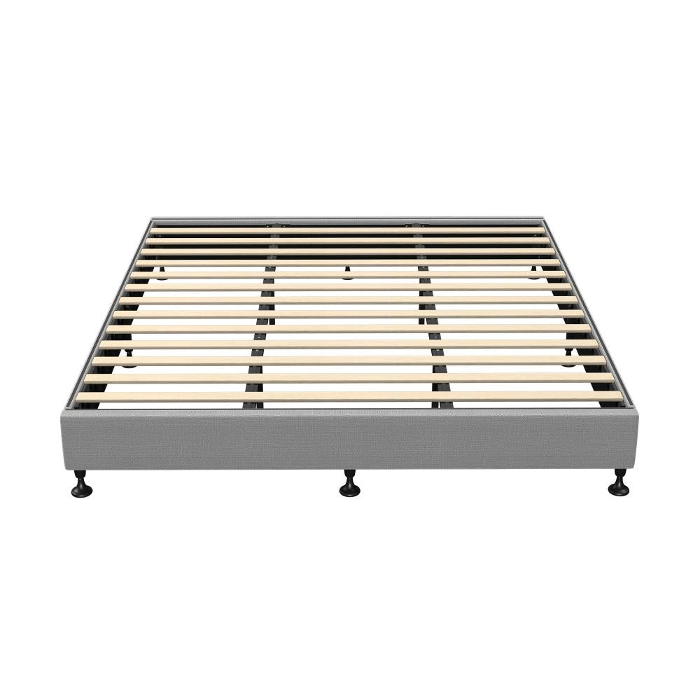 Oikiture Bed Frame King Size Bed Base Platform Grey-Bed Frames-PEROZ Accessories