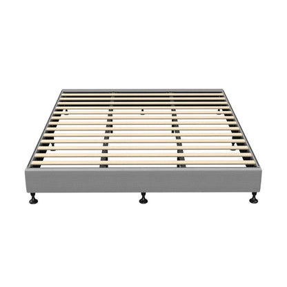 Oikiture Bed Frame King Size Bed Base Platform Grey-Bed Frames-PEROZ Accessories