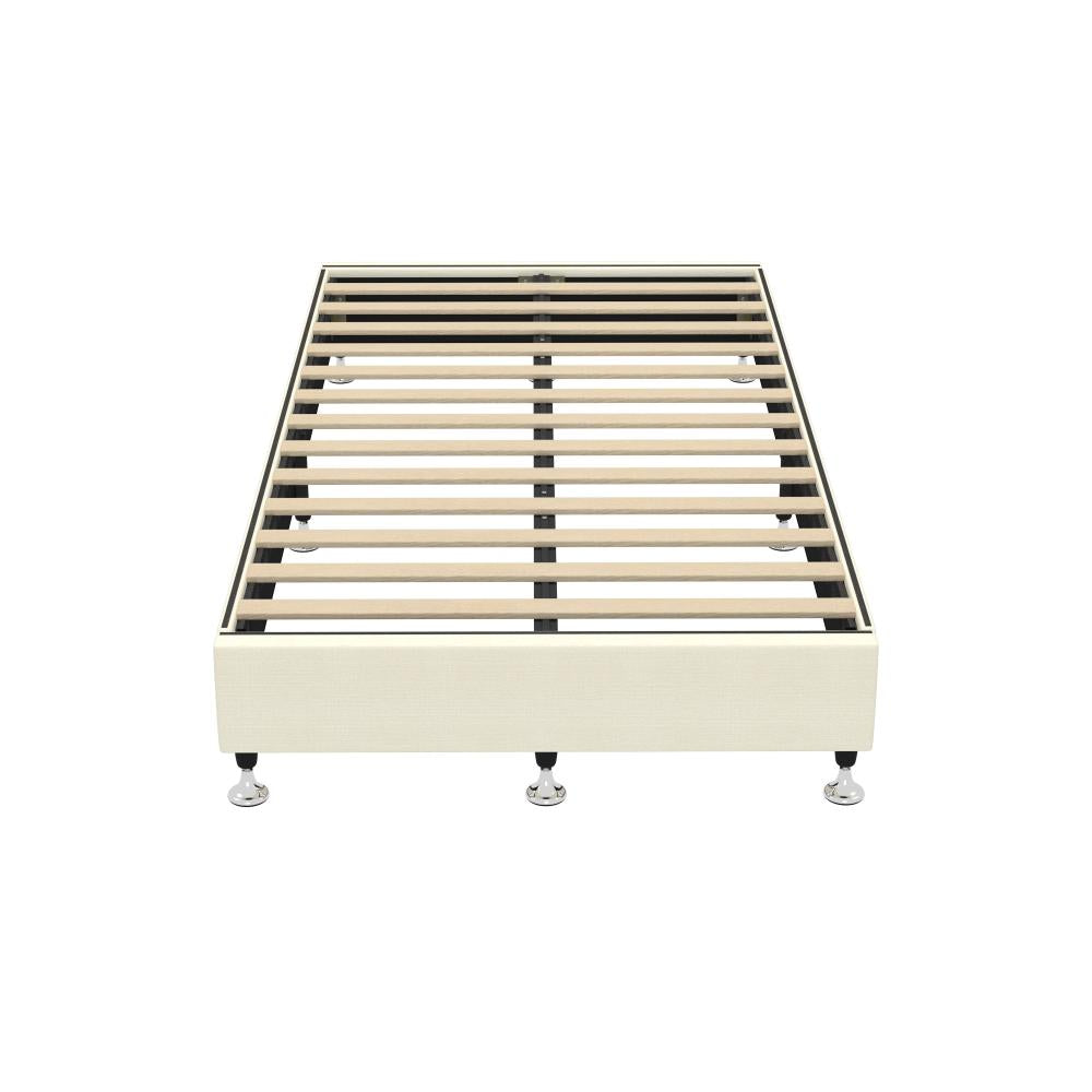 Oikiture Bed Frame King Single Bed Base Platform Beige-Bed Frames-PEROZ Accessories