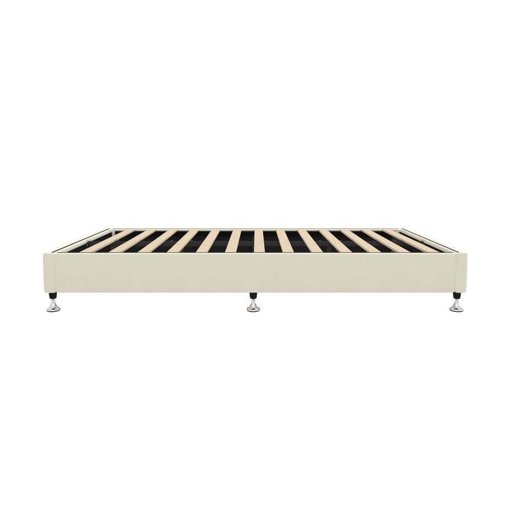 Oikiture Bed Frame King Single Bed Base Platform Beige-Bed Frames-PEROZ Accessories