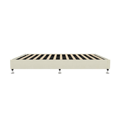Oikiture Bed Frame King Single Bed Base Platform Beige-Bed Frames-PEROZ Accessories