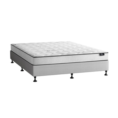 Oikiture Bed Frame King Size Upholstered Platform with Mattress Beige-Bed Frame-PEROZ Accessories