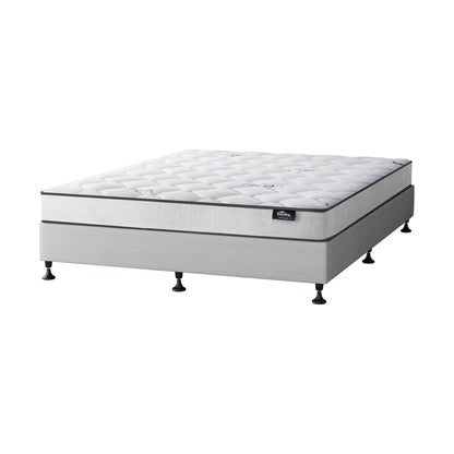 Oikiture Bed Frame King Size Upholstered Platform with Mattress Beige-Bed Frame-PEROZ Accessories