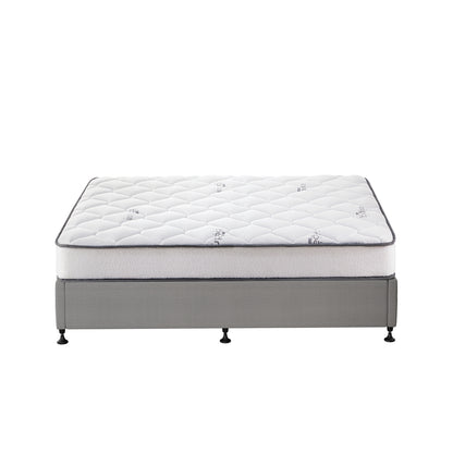 Oikiture Bed Frame Single Size Upholstered with Mattress Beige-Bed Frame-PEROZ Accessories