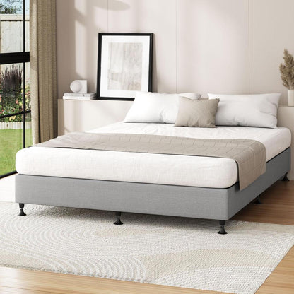 Oikiture Bed Frame Queen Size Bed Base Platform Grey-Bed Frames-PEROZ Accessories