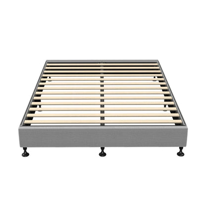 Oikiture Bed Frame Queen Size Bed Base Platform Grey-Bed Frames-PEROZ Accessories