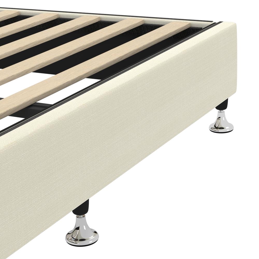 Oikiture Bed Frame Single Size Bed Base Platform Beige-Bed Frames-PEROZ Accessories