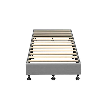 Oikiture Bed Frame Single Size Bed Base Platform Grey-Bed Frames-PEROZ Accessories