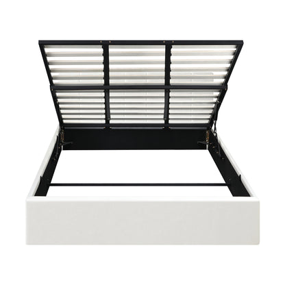 Oikiture Bed Frame King Size Gas Lift Base PU Leather ZOE-Bed Frame-PEROZ Accessories