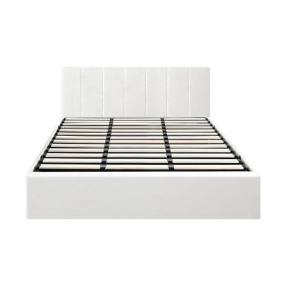 Oikiture Bed Frame King Size Gas Lift Base PU Leather ZOE-Bed Frame-PEROZ Accessories