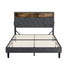 Oikiture Bed Frame with LED Storage Bedhead Double Size NOVI-Bed Frame-PEROZ Accessories