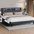 Oikiture Bed Frame with LED Storage Bedhead King Size NOVI-Bed Frame-PEROZ Accessories
