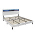 Oikiture Bed Frame King Size with LED Storage Bedhead White-Bed Frame-PEROZ Accessories