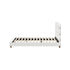 Oikiture Bed Frame Double Tufted Bedhead Boucle Fabric White-Bed Frame-PEROZ Accessories