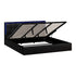 Oikiture Bed Frame King Size RGB LED Gas Lift Storage Base Leather-Bed Frame-PEROZ Accessories