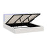 Oikiture Bed Frame King Size RGB LED Gas Lift Storage Base White Boucle-Bed Frame-PEROZ Accessories