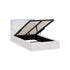 Oikiture Bed Frame King Single RGB LED Gas Lift Storage Base White Boucle-Bed Frame-PEROZ Accessories