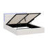 Oikiture Bed Frame Queen Size RGB LED Gas Lift Storage Base White Boucle-Bed Frame-PEROZ Accessories
