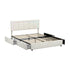 Oikiture LED Bed Frame Queen Size 4 Drawers Adjustable Headboard Beige-Bed Frame-PEROZ Accessories