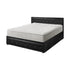 Oikiture Bed Frame with Mattress King Size Gas Lift Black Leather-Bed Frame-PEROZ Accessories