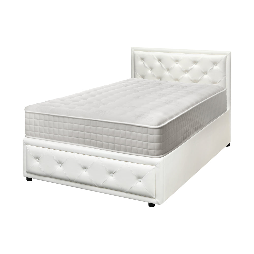 Oikiture Bed Frame with Mattress King Single Gas Lift White-Bed Frame-PEROZ Accessories