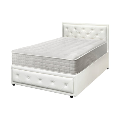 Oikiture Bed Frame with Mattress King Single Gas Lift White-Bed Frame-PEROZ Accessories