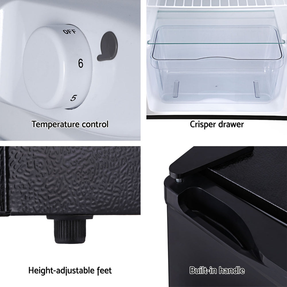 Devanti 110L Bar Fridge Black-Appliances &gt; Fridges-PEROZ Accessories