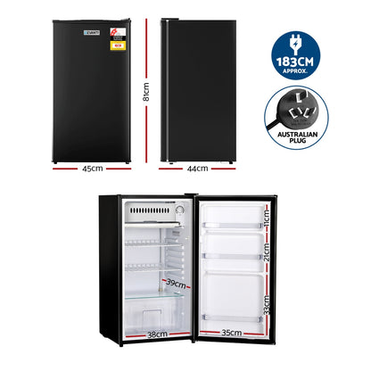 Devanti 95L Bar Fridge Black-Appliances &gt; Kitchen Appliances-PEROZ Accessories