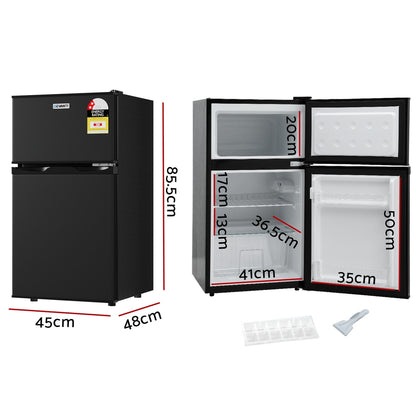 Devanti 80L Bar Fridge Mini Freezer Refrigerator Black-Appliances &gt; Fridges &amp; Freezers &gt; Fridges-PEROZ Accessories